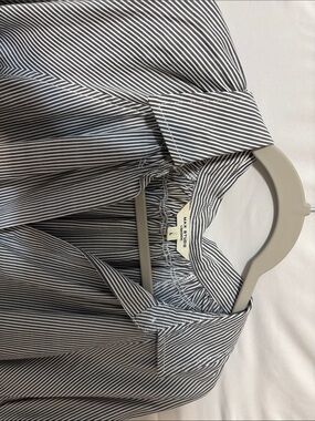 Max Studio Black and White Striped Blouse